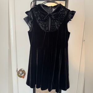 Killstar Amaymon Mini Velvet Collard Dress Women’s Size XXL
